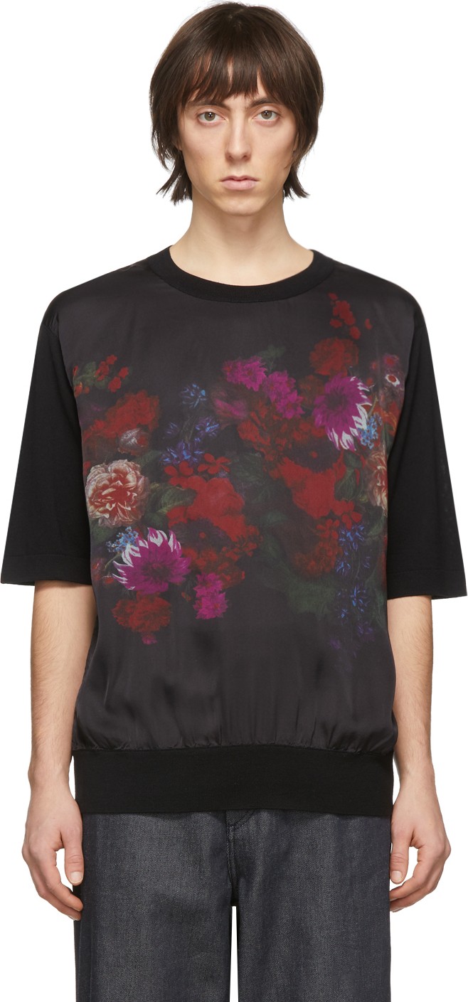 Dries Van Noten Black Merino Javelin T-Shirt