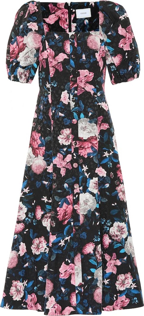 Erdem Mariona floral cotton-blend dress