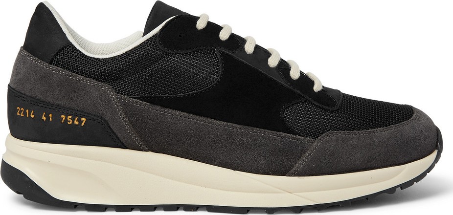 Common Projects Track Classic Nubuck, Suede and Mesh Sneakers