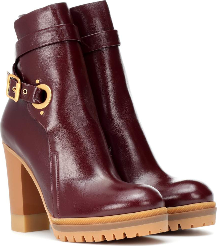 Chloe Leather ankle boots