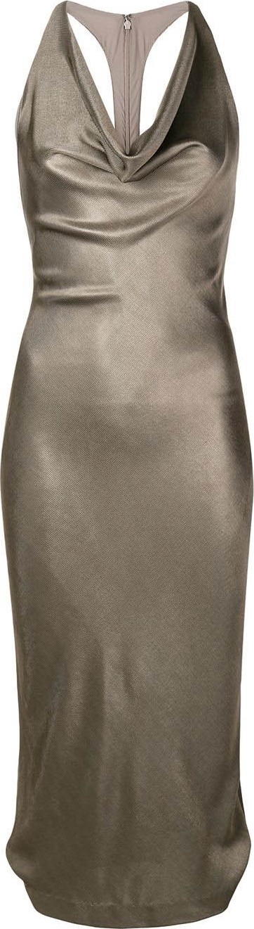 Cushnie metallic halter dress