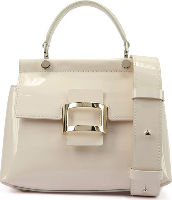 Roger Vivier Viv Cabas Mini Patent Top-Handle Crossbody Bag