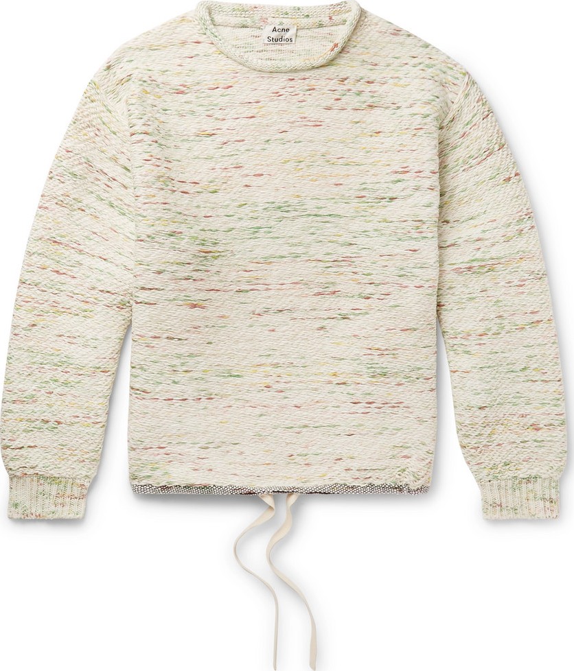 Acne Studios Kropp Oversized Mélange-Knit Drawstring Sweater