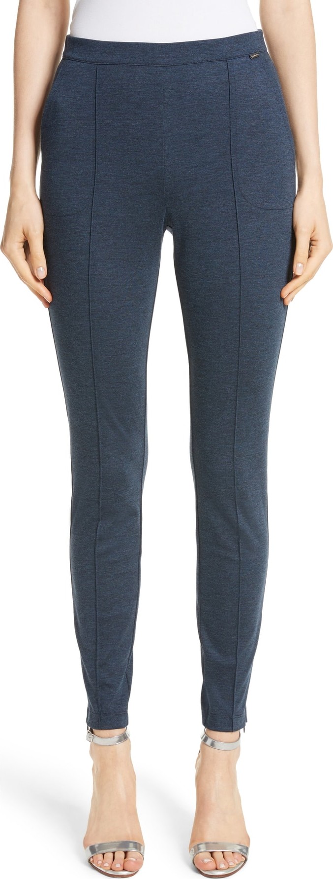 St. John Mélange Stretch Ponte Crop Pants