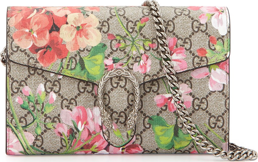 Gucci GG Blooms Dionysus Wallet on a Chain