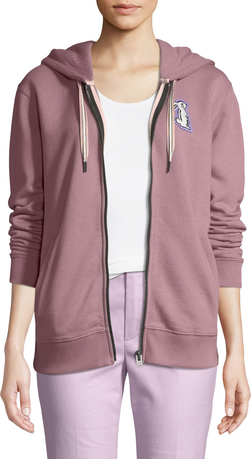 COACH x Selena Gomez Bunny Zip-Front Hooded Sweatshirt