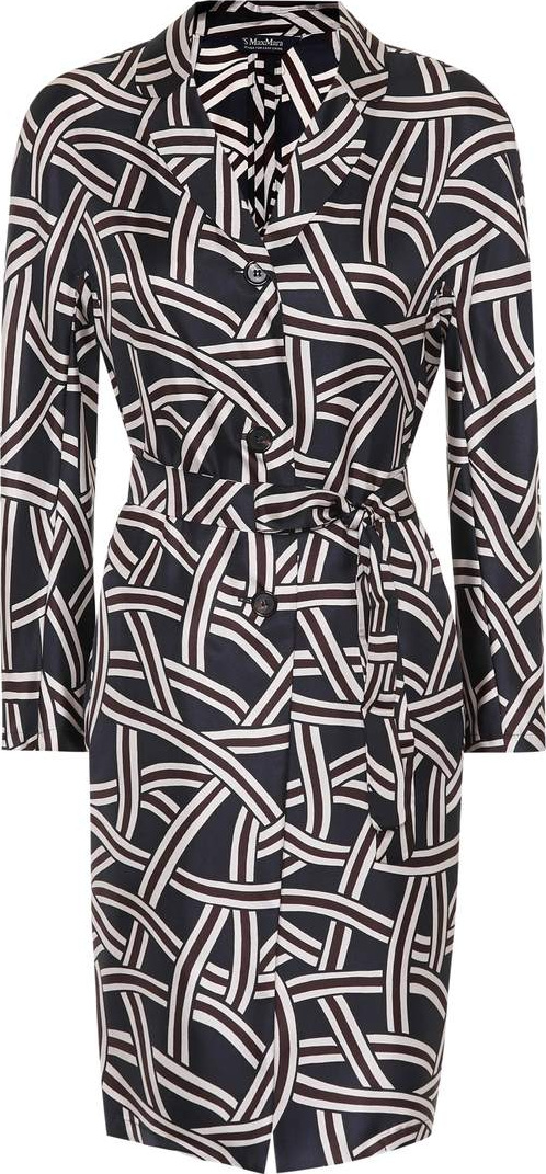 Max Mara Giga printed silk coat