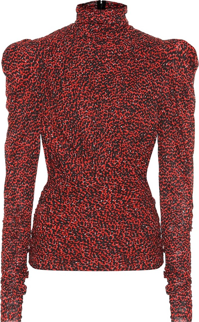 Isabel Marant Jalford printed crêpe-jersey top