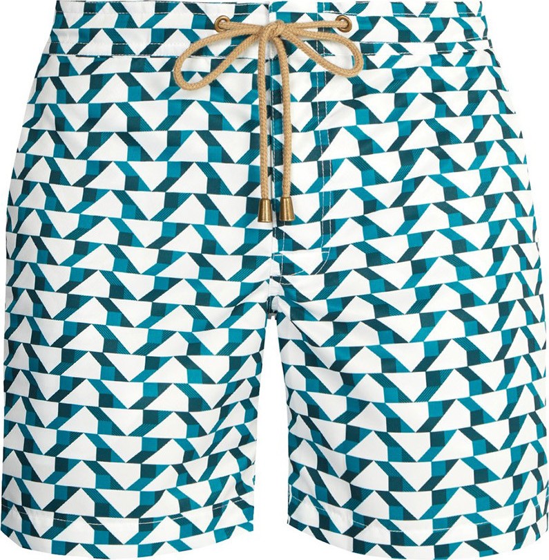 Thorsun Titan-fit Blocks-print swim shorts