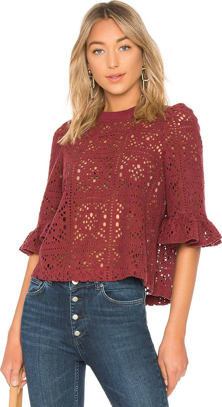 See By Chloé Ruffle Sleeve Lace Top