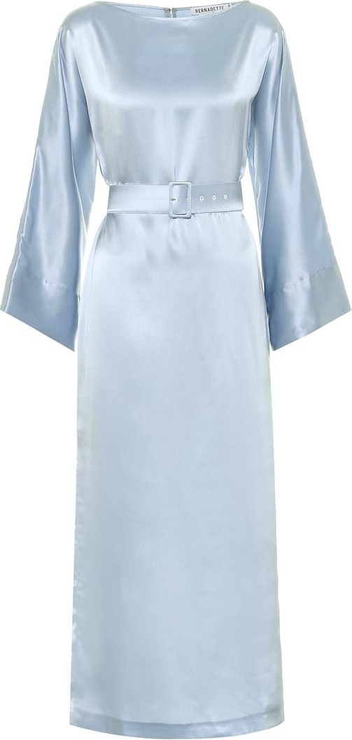 BERNADETTE Jackie silk-satin midi dress