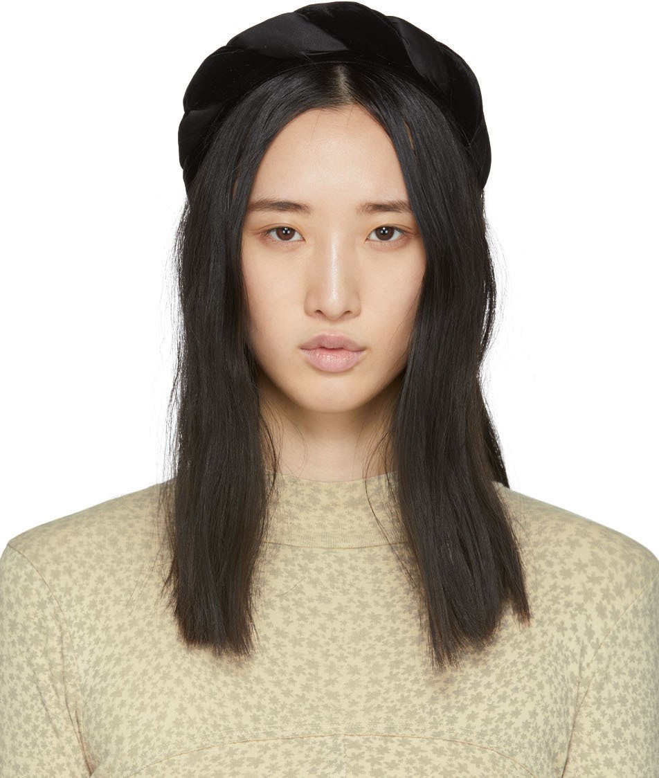 Sophie Buhai Black Braided Velvet Headband