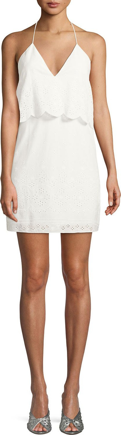 CAMI NYC The Ashley Popover Eyelet Mini Dress