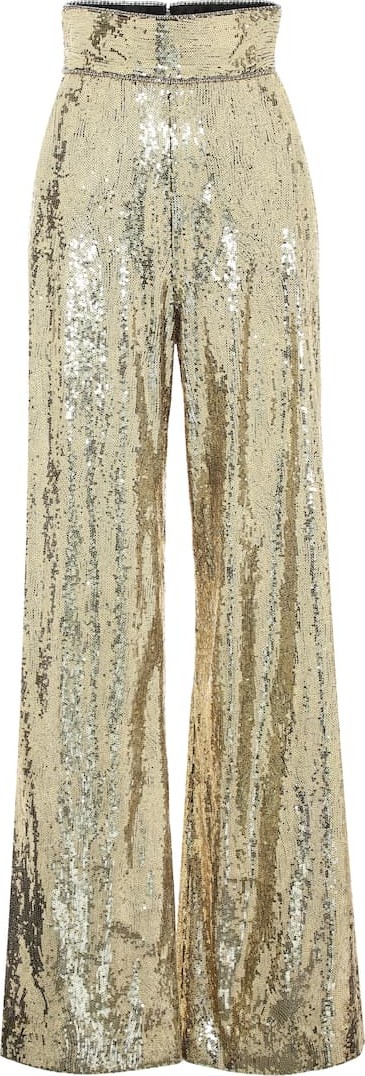 Dundas Sequinned flared pants