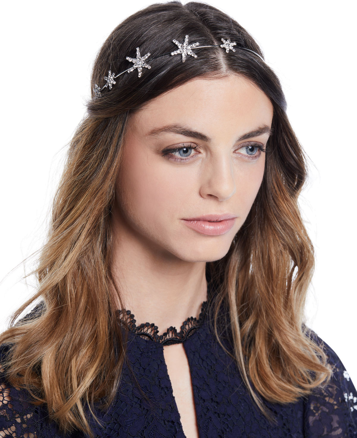 Jennifer Behr Callista Swarovski Crystal Star Bandeaux Headband