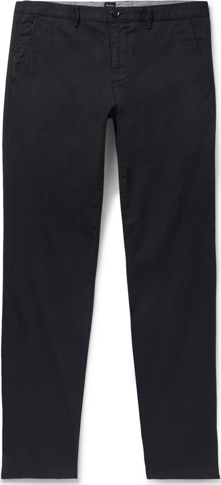 HUGO BOSS Navy Crigan Slim-Fit Stretch-Cotton Twill Chinos