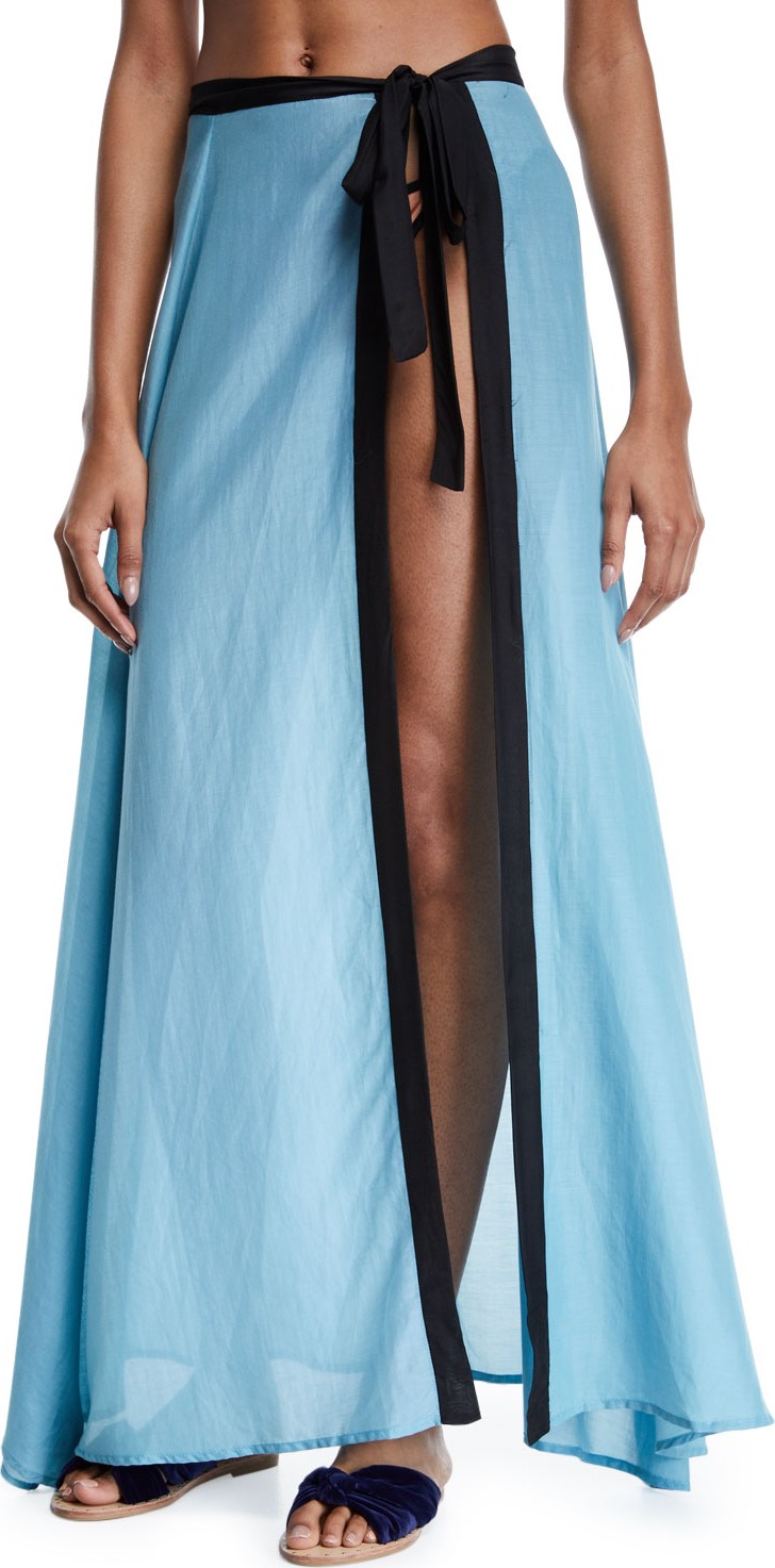Agua de Coco by liana thomaz Laser Neoclassico Tie-Front Long Skirt