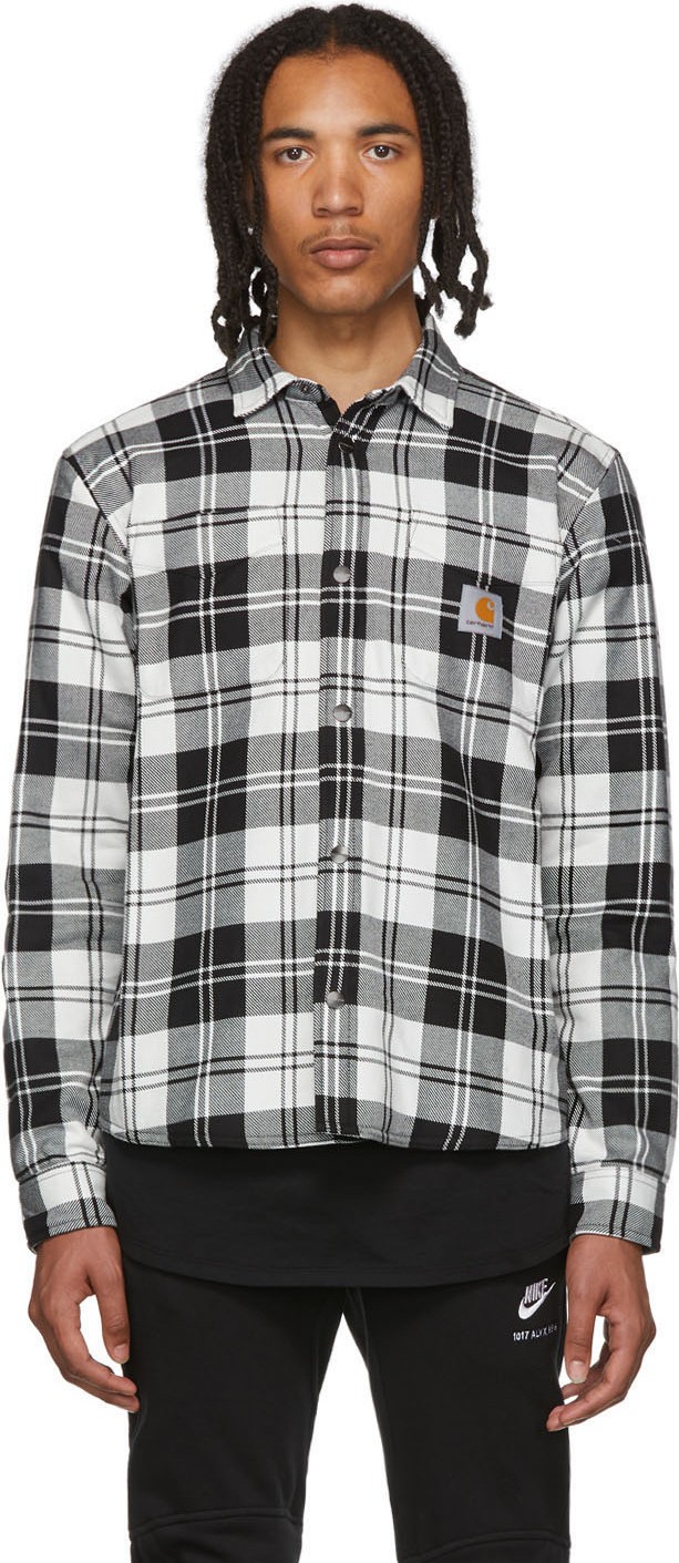 Carhartt Work In Progress Black & White Check Pulford Shirt