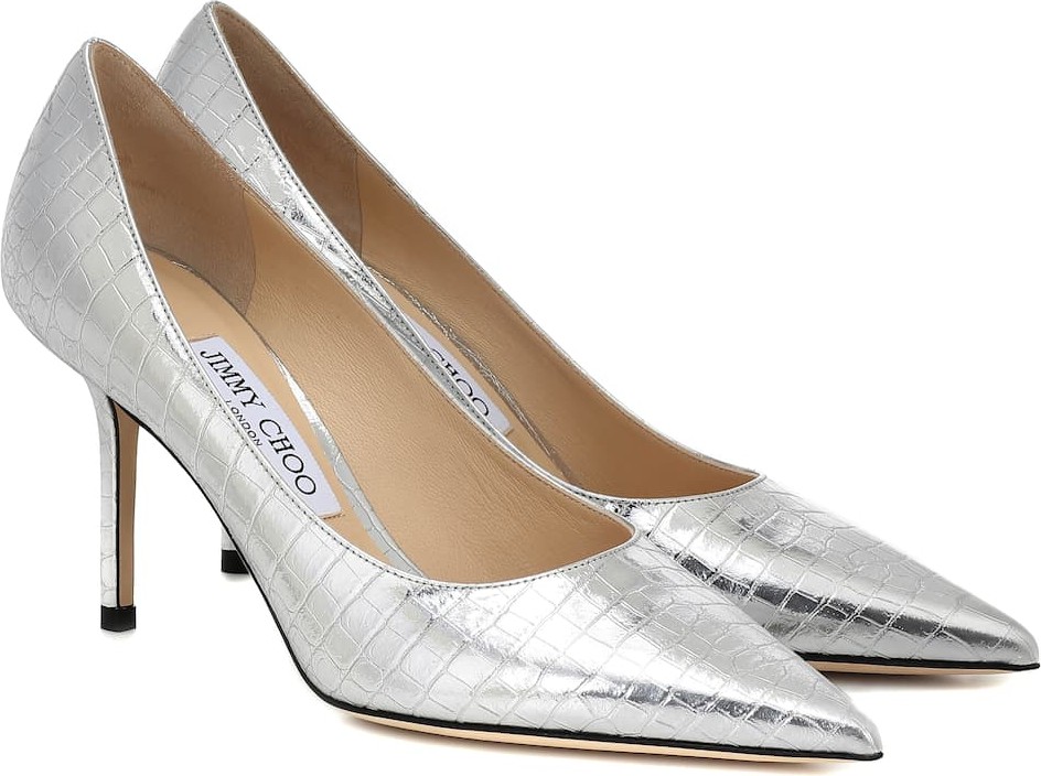 Jimmy Choo Love 85 croc-effect leather pumps