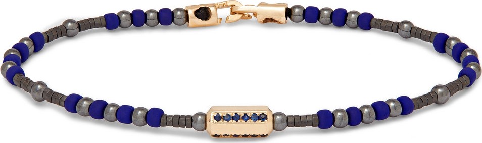 Luis Morais Bead, Sapphire and Gold Bracelet