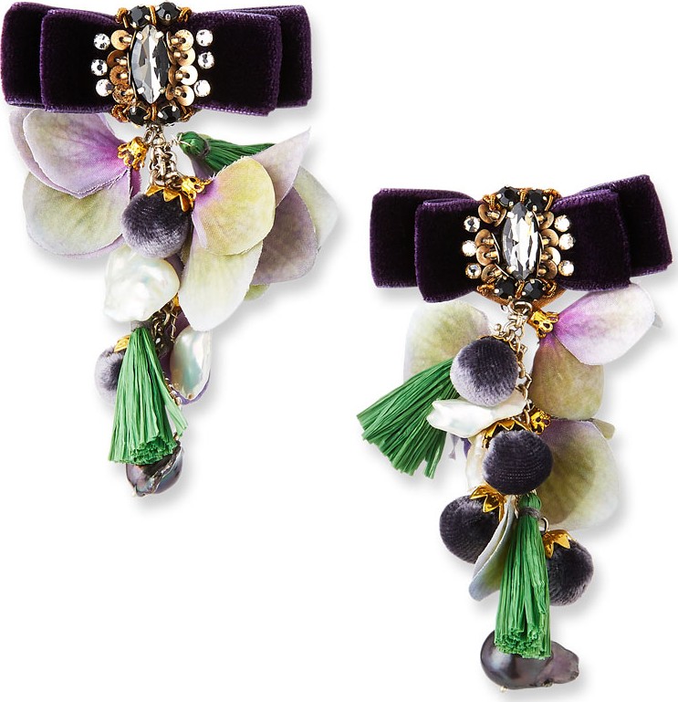 Ranjana Khan Pearl Sands Clip-On Dangle Earrings