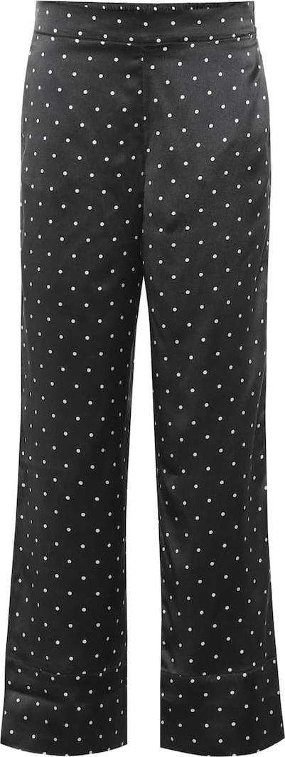 Asceno Mini Polka silk pajama bottoms