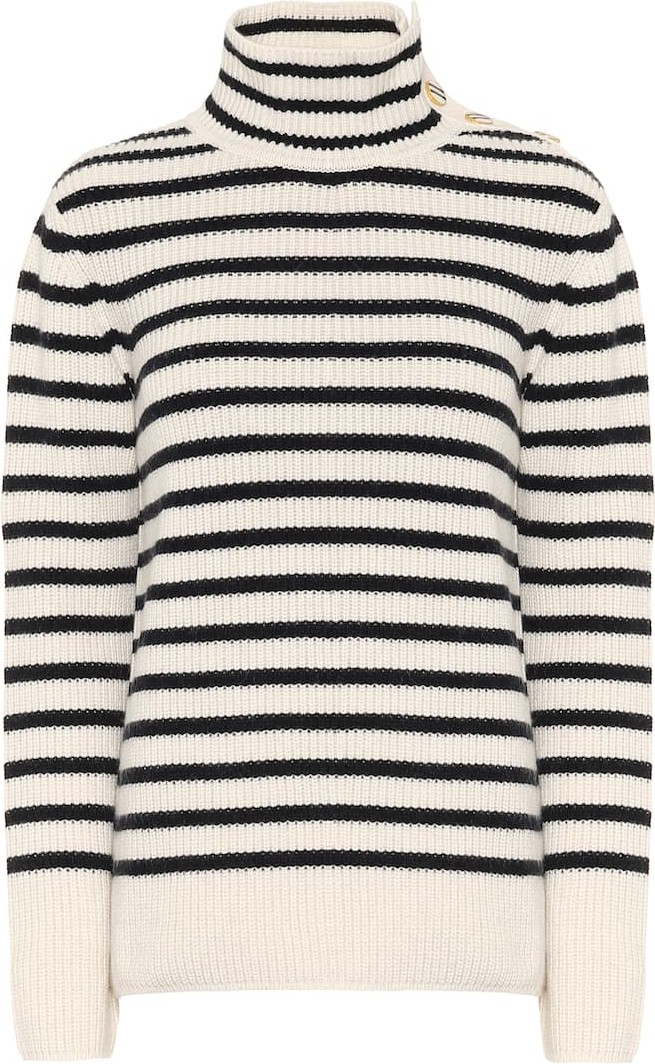 Tory Burch Striped wool and cashmere sweater