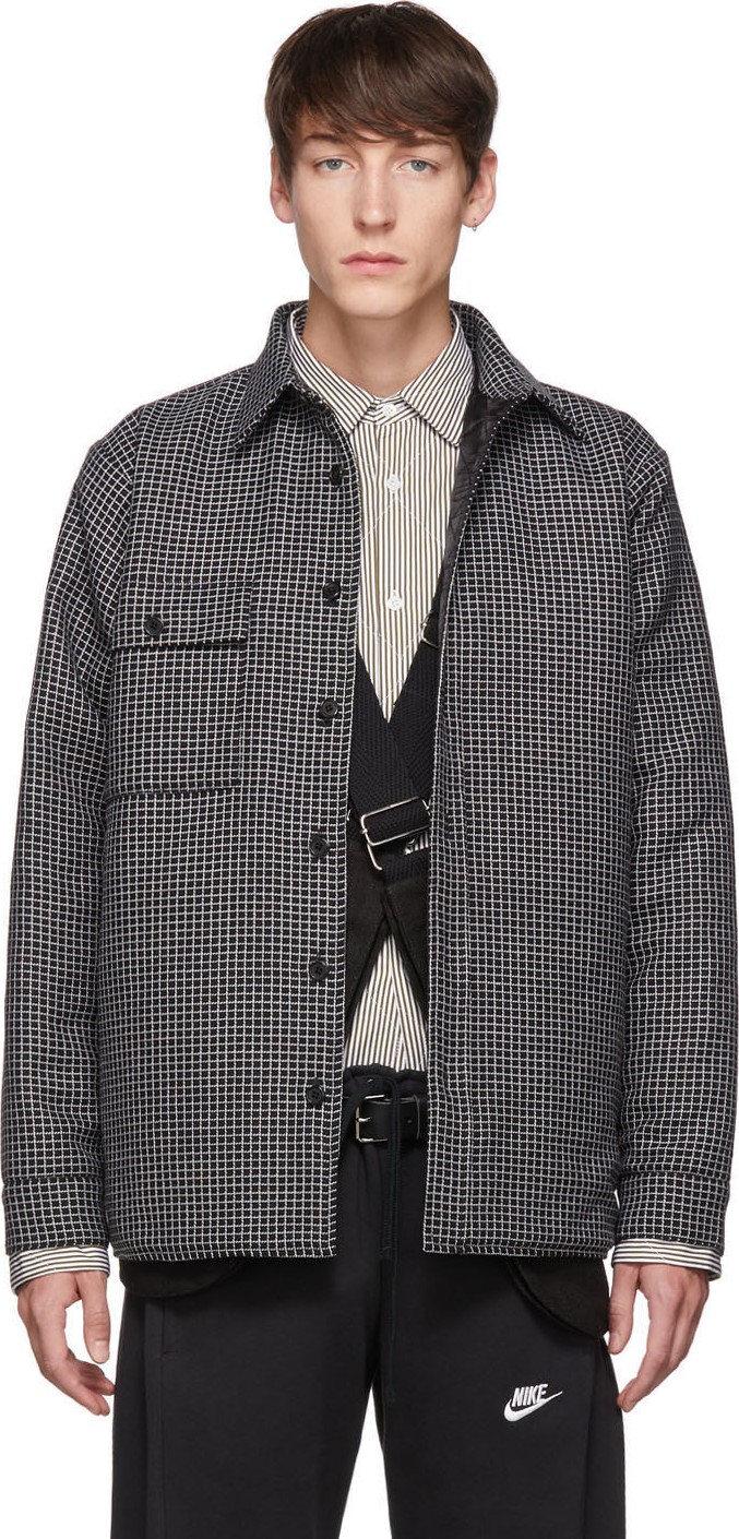 Bless Black & White Woodhacker Shirt Jacket