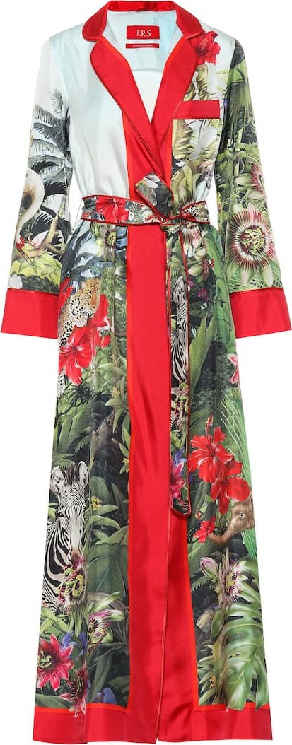F.R.S For Restless Sleepers Roda printed silk shirt dress