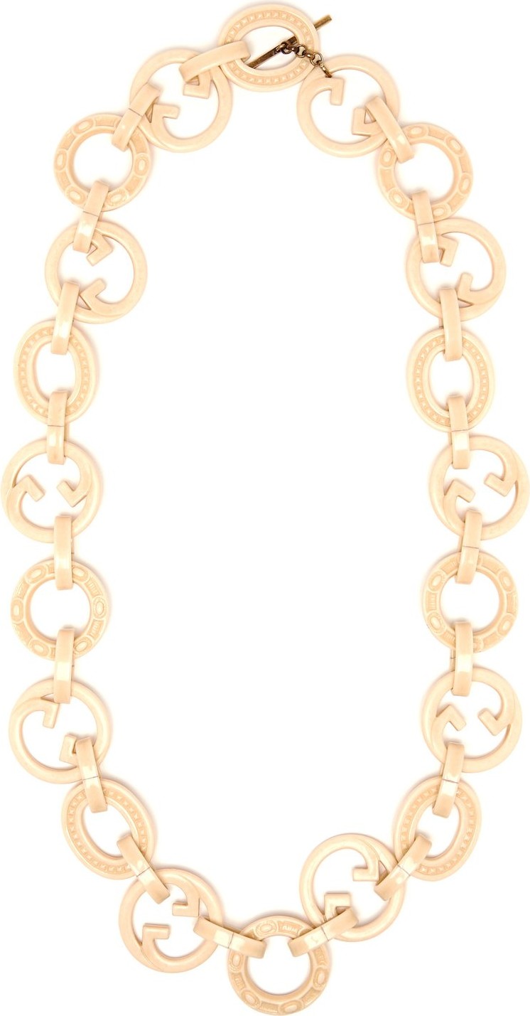 Gucci GG link-charm oversized necklace