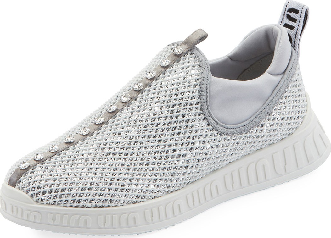 Miu Miu Run Glitter Trainer Sneakers