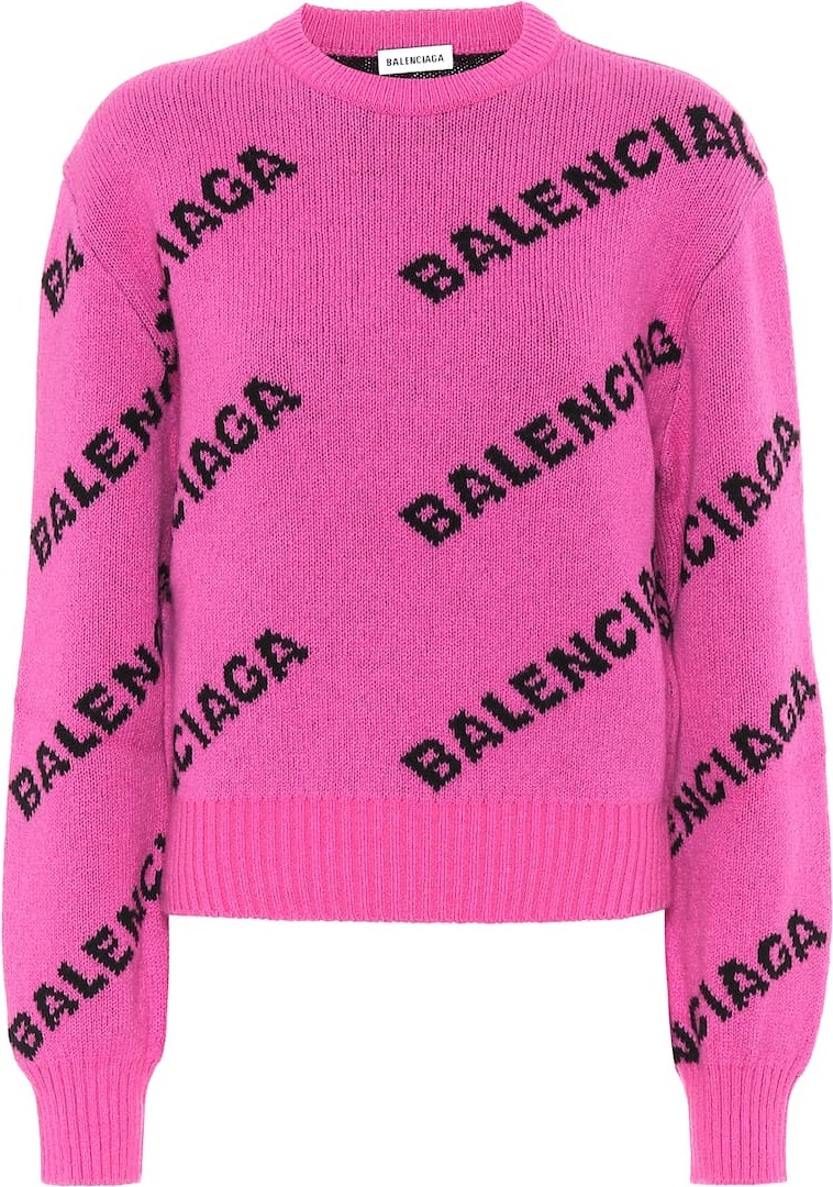 Balenciaga Logo stretch-wool sweater