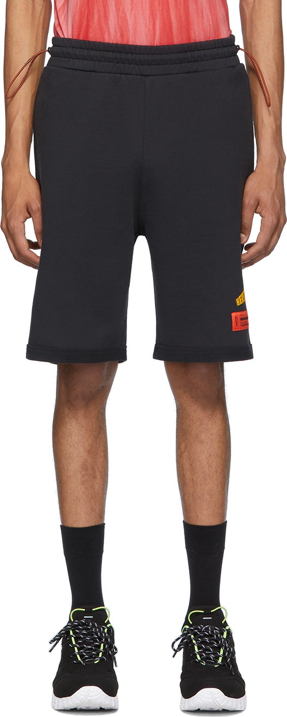 Heron Preston Black Logo Sweat Shorts