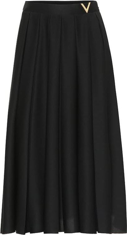 Valentino Pleated midi skirt