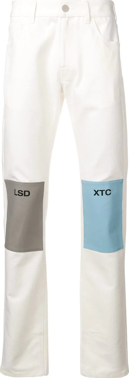 Raf Simons LSD XTC patch fitted jeans