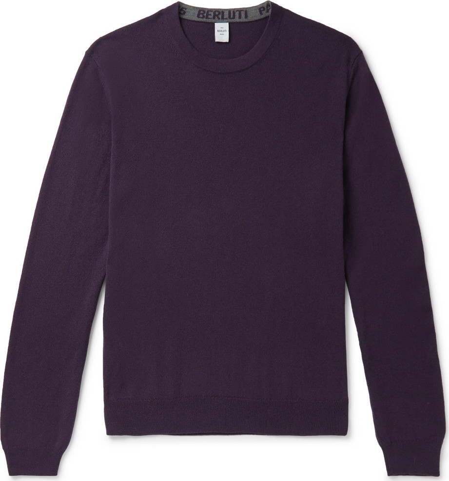 Berluti Cashmere and Mulberry Silk-Blend Sweater