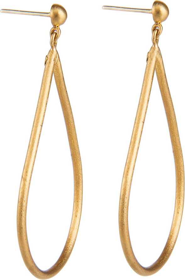 Yossi Harari Jane 24k Pear Drop Earrings