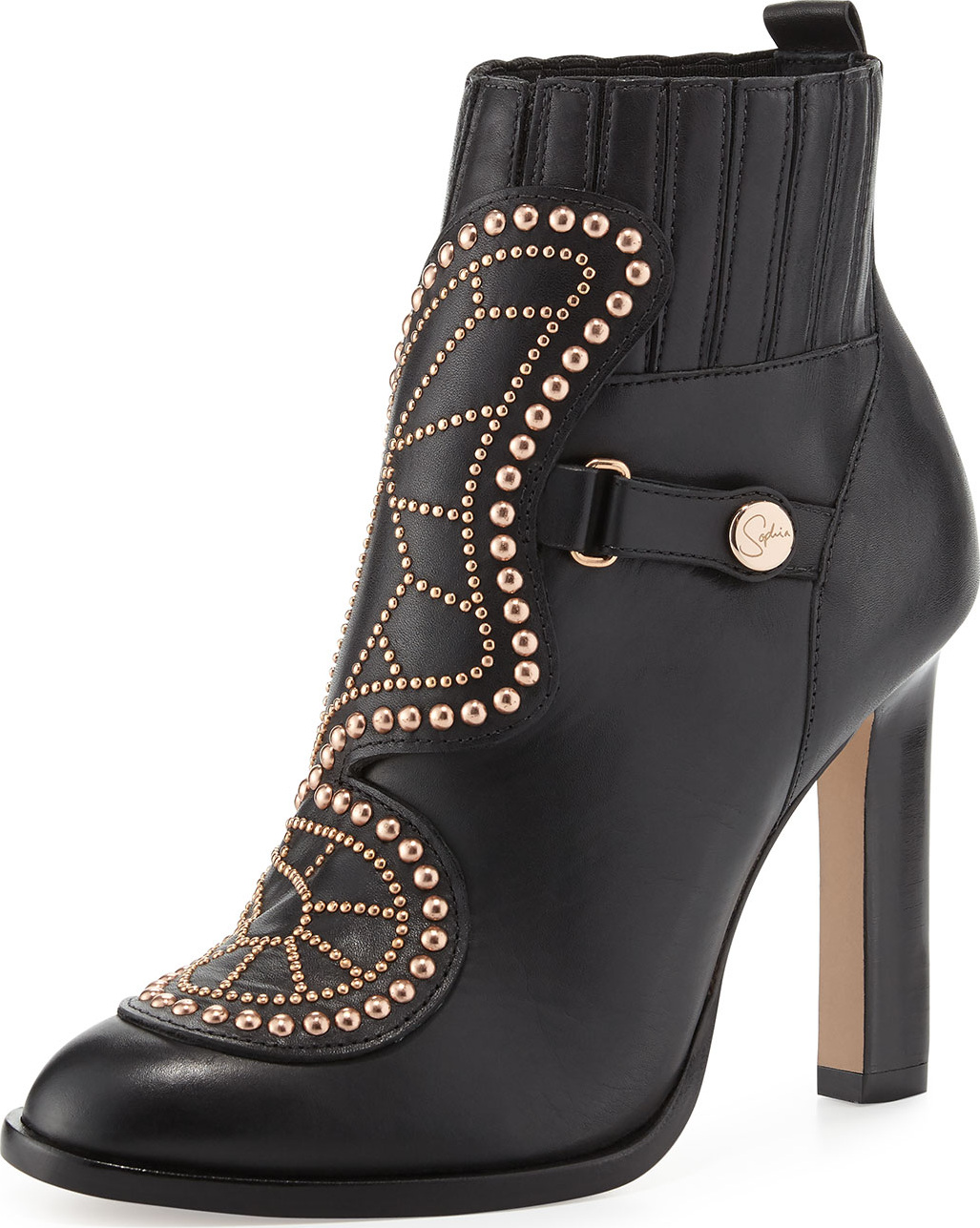Sophia Webster Karina Studded Butterfly 100mm Bootie, Black Sophia Webster Karina Studded Butterfly 100mm Bootie, Black