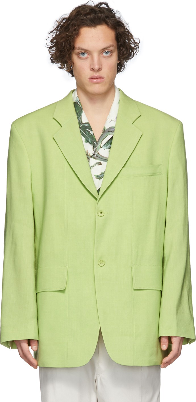 Jacquemus Green 'La Veste De Costume' Blazer