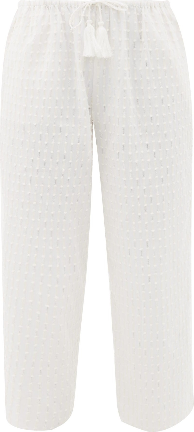 SKIN Venetia Swiss-Dot cotton pyjama trousers
