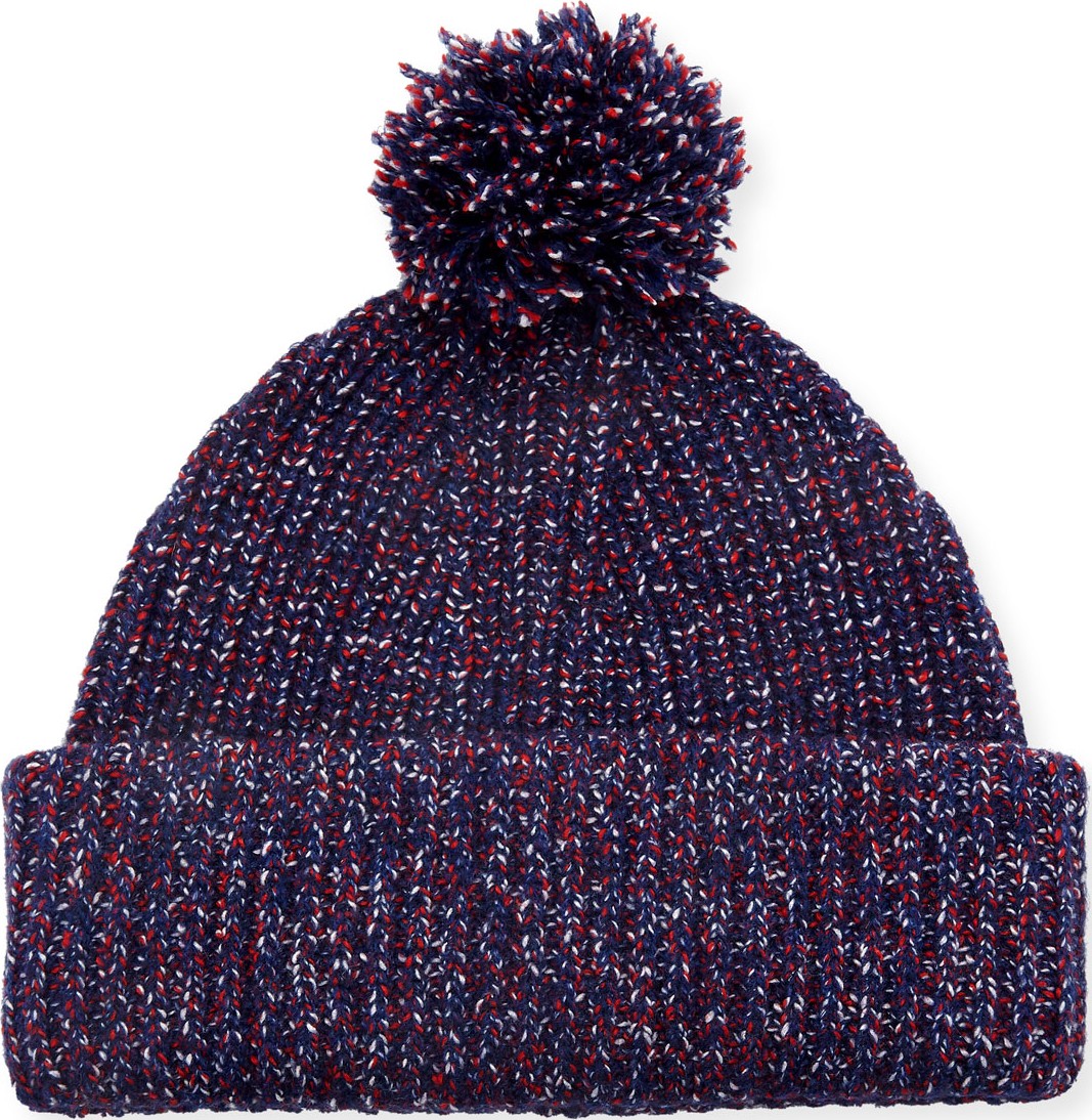 Rag & Bone Cheryl Speckled Pompom Beanie Hat