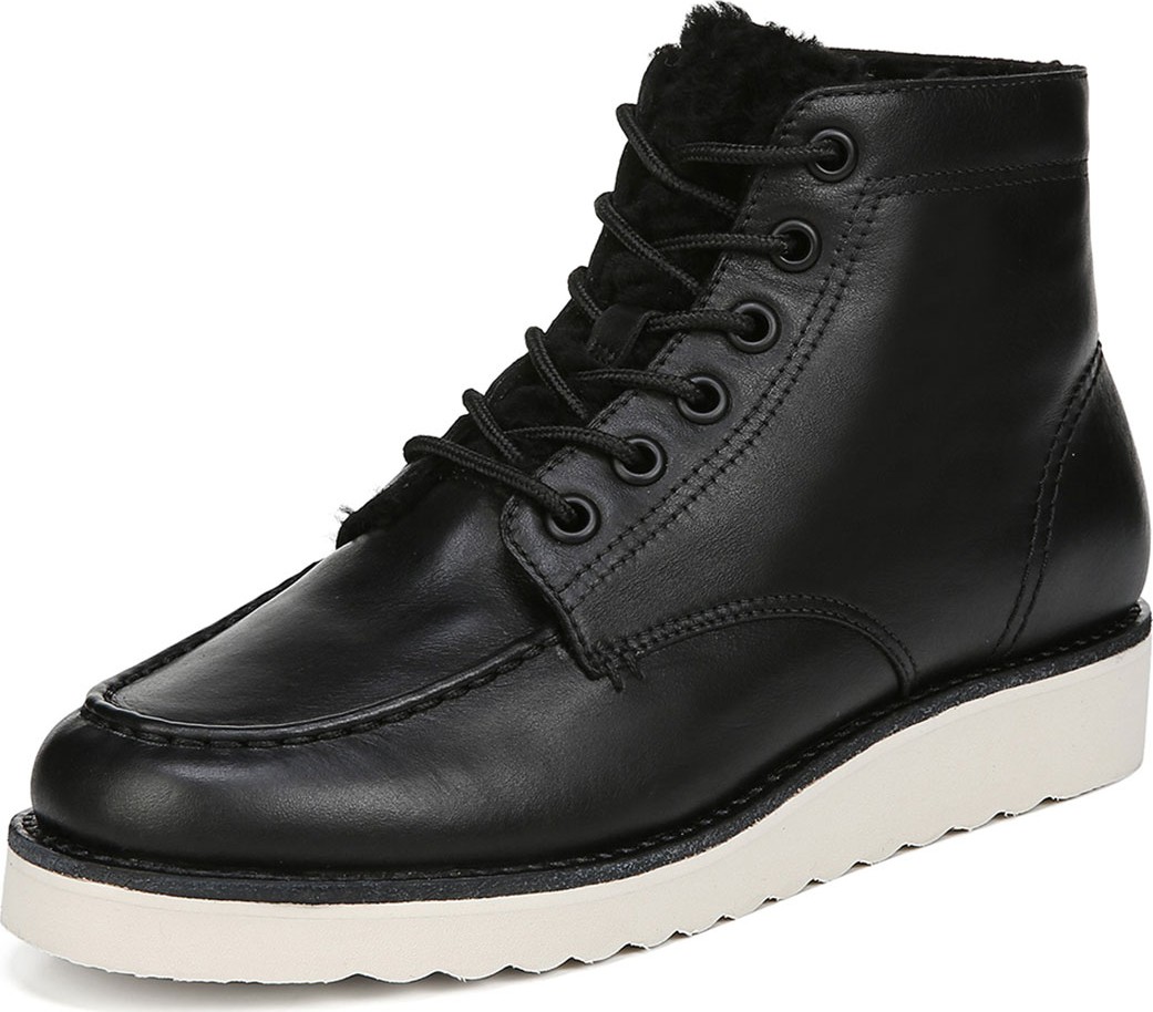 Vince Finley Leather Platform Lace-Up Booties
