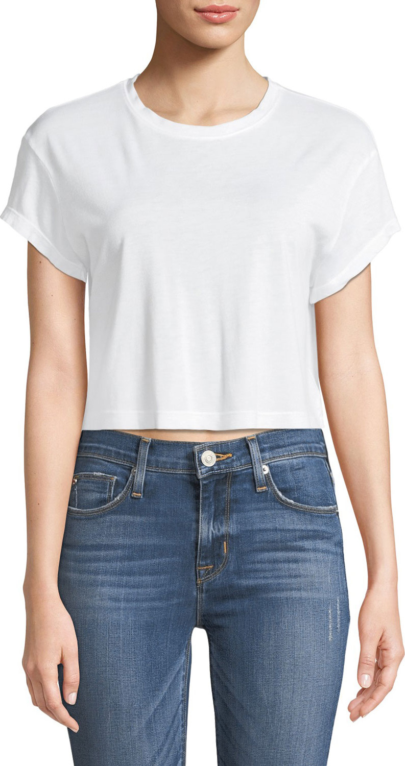 Splendid Lightweight Cropped Short-Sleeve Crewneck Tee