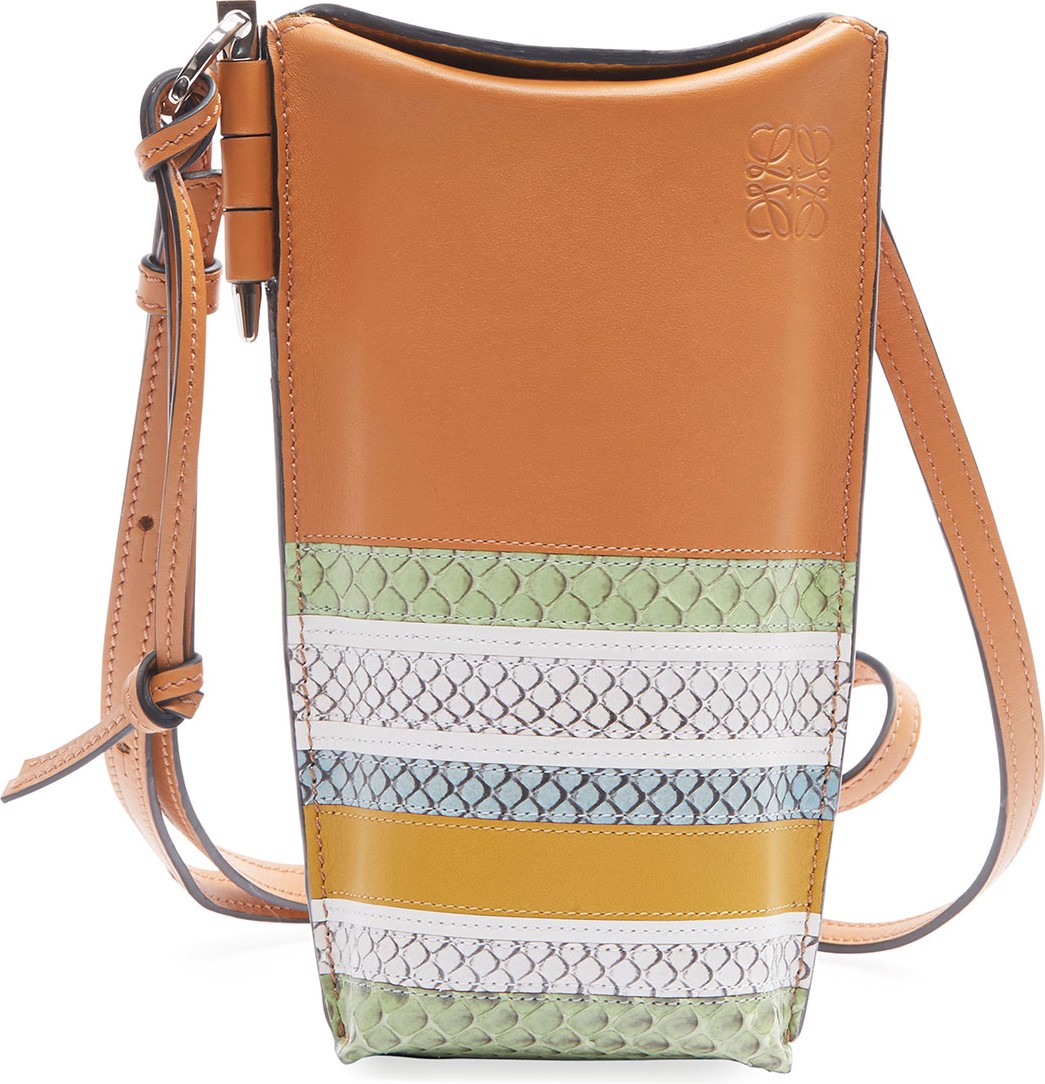 LOEWE Gate Pocket Marine Soft Bucket Bag