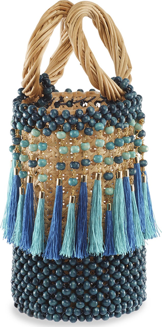 Rosantica Dwight Tasseled Basket Minaudiere Bag