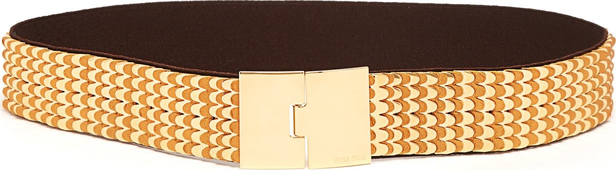 Miu Miu Scale leather and metal belt