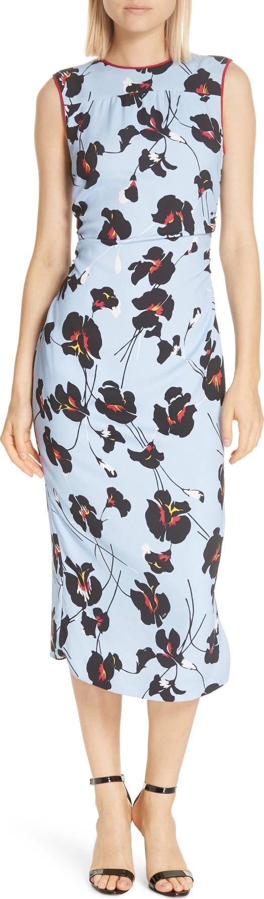 N°21 Nº21 Floral Print Midi Sheath Dress