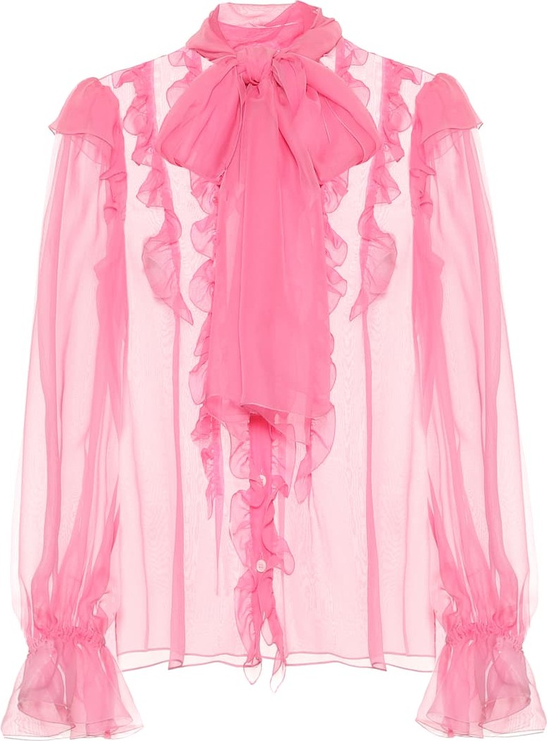 Dolce & Gabbana Ruffled silk-chiffon blouse