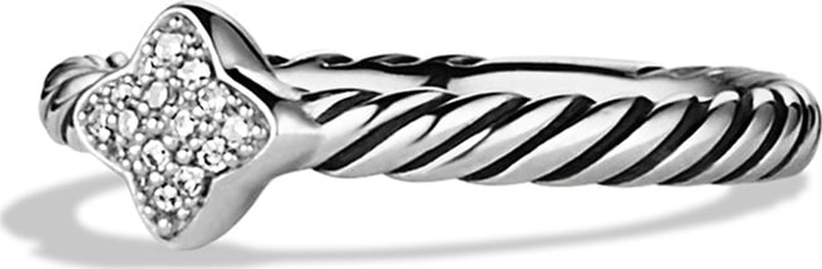 David Yurman 'Cable Collectibles - Quatrefoil' Ring with Diamonds