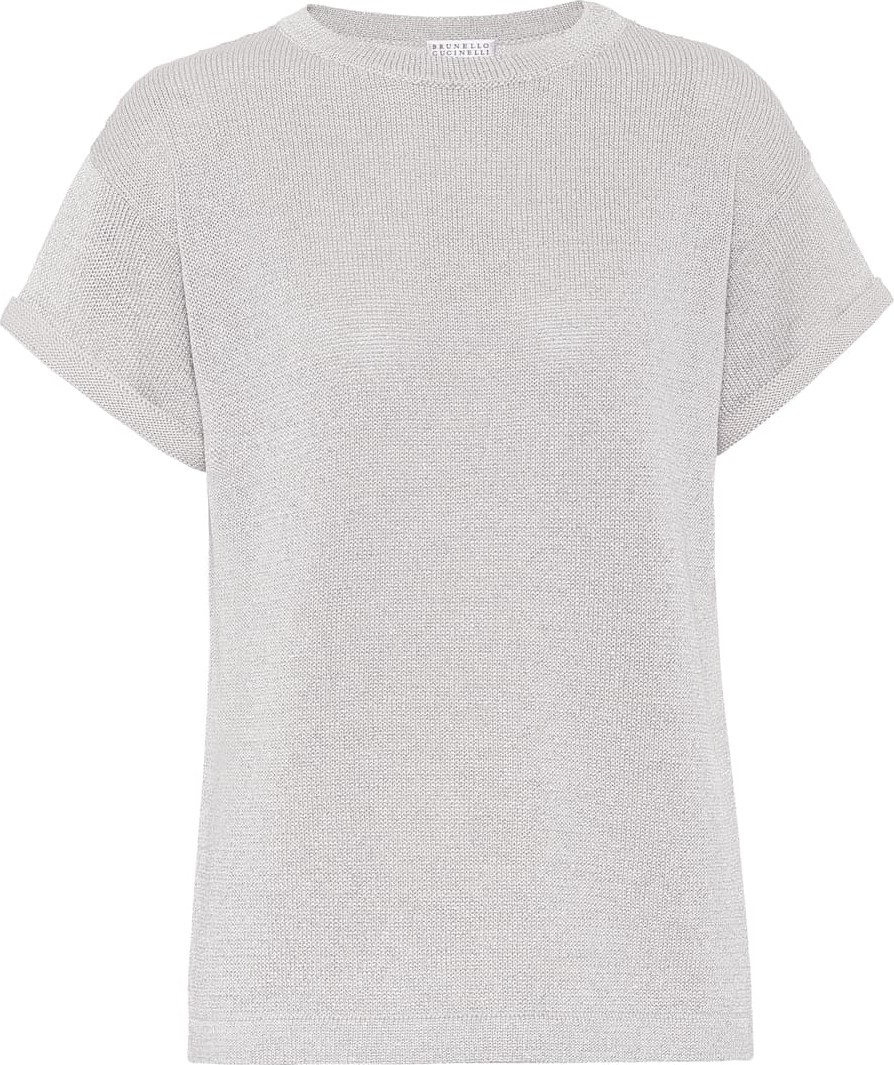 Brunello Cucinelli Cotton-blend knit T-shirt